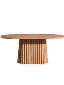 Savana Oval Ahşap Bohem Yemek Masası 80x160 thumbnail 12