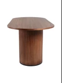 Zeno Oval Ahşap Bohem Yemek Masası 90x200 thumbnail 11