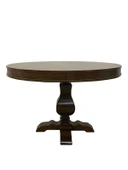Orleans Fransız Klasik Still Yuvarlak Açılır Ceviz Masa 100x100 thumbnail 1