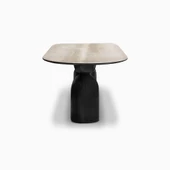 İmperial İtalyan Still Oval Traverten Yemek Masası 90x190 thumbnail 7