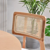 Arya Yuvarlak Ahşap Bohem Masa 130x130 thumbnail 12