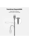 AUKEY Cb-cd45-wh Pd Naylon Örgülü Type-c Type-c Şarj Kablosu 0.9m thumbnail 3
