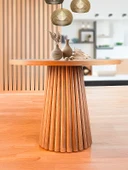 Acantus Natural Ahşap Yemek Masası 110x110 thumbnail 8