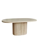 Lucca Oval Traverten Masa, 90x170 thumbnail 4