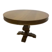 Orleans Fransız Klasik Still Yuvarlak Açılır Ceviz Masa 100x100 thumbnail 5