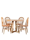 Piramid Natural Ahşap Yemek Masası 90x90 thumbnail 3