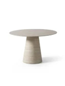 Lucca Yuvarlak Traverten Masa, Konik 120x120 thumbnail 1