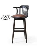 Arven Döner Ahşap Bar Sandalyesi thumbnail 2