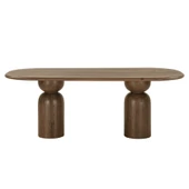 İmperial İtalyan Still Oval Ahşap Yemek Masası 100x210 thumbnail 3