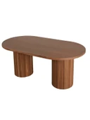 Sierra İskandinav Oval Ahşap Bohem Masa 90x180 - 6