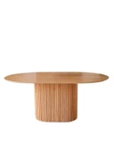 Luna Oval Natural Ahşap Bohem Masa 80x150 thumbnail 2