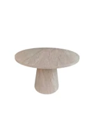 Lucca Yuvarlak Traverten Masa, Konik 110x110 thumbnail 3
