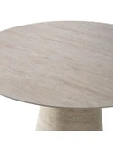 Lucca Yuvarlak Traverten Masa, Konik 120x120 thumbnail 3
