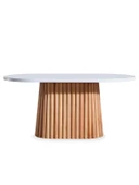 Savana Oval Ahşap Bohem Yemek Masası 80x160 thumbnail 4