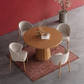 Odessa İskandinav Doğal Ahşap Mutfak Masası 100x100 thumbnail 3