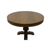 Orleans Fransız Klasik Still Yuvarlak Açılır Ceviz Masa 100x100 thumbnail 7