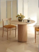 Breeze Yuvarlak Ahşap Bohem Masa 100x100 thumbnail 1