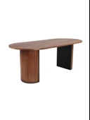 Zeno Oval Ahşap Bohem Yemek Masası 90x200 thumbnail 12