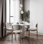 Vintage Yuvarlak Ahşap Bohem Masa 90x90 thumbnail 12