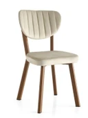 Olivya Sandalye, Ceviz Metal thumbnail 1