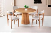 Ares İskandinav Natural Ahşap Masa Sandalye Takımı 100x100 thumbnail 2
