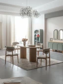 Alva Bohem Natural Ahşap Masa Sandalye Takımı 80x180 thumbnail 1