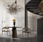 Neptün Ceviz Ahşap Masa Sandalye Takımı 120x120 thumbnail 3