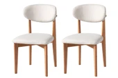 Boho İskandinav Natural Ahşap Masa Sandalye Takımı 90x90 - 11
