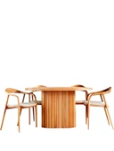 Atlanta İskandinav Natural Ahşap Masa Sandalye Takımı 90x130 thumbnail 2