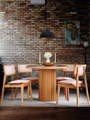 Athena İskandinav Natural Ahşap Masa Sandalye Takımı 100x100 thumbnail 1