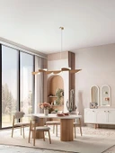 Heloise Bohem Natural Ahşap Masa Sandalye Takımı 90x180 thumbnail 11