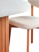 Marsilya İskandinav Natural Ahşap Masa Sandalye Takımı 90x130 thumbnail 3