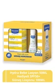 Mustela Hydra Bebe Losyon 50ml Hediyeli SPF 50+ Güneş Koruyucu Tüm Cilt Tipleri Bebek Çocuk Yetişkin 100ml - 1