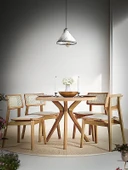 Rodos Natural Ahşap Masa Sandalye Takımı 100x100 thumbnail 1