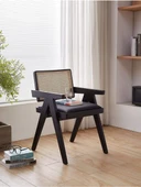 Luna Pergel Hazeranlı Model Hasırlı Natural Ahşap Sandalye - 3