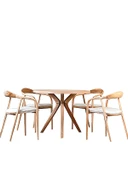 Achanthus Natural Ahşap Masa Sandalye Takımı 100x100 thumbnail 2