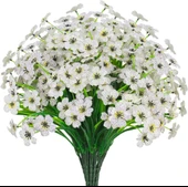 Nettenevime 6lı Set Yapay Çiçek Sazlı Mine Beyaz Renk 5 Dallı 33cm thumbnail 1