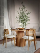 Seraphine İskandinav Natural Ahşap Masa Sandalye Takımı 110x110 thumbnail 1