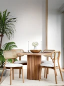 Bergen İskandinav Natural Ahşap Masa Sandalye Takımı 100x100 thumbnail 1