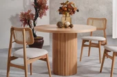 Odesa İskandinav Natural Ahşap Masa Sandalye Takımı 90x90 thumbnail 3