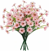 Nettenevime 6lı Set Yapay Çiçek Sazlı Mine Pembe Renk 5 Dallı 33cm thumbnail 1