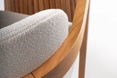 Norac İskandinav Natural Ahşap Masa Sandalye Takımı 100x100 - 8