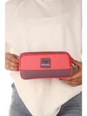 Relaxion Pembe İki Gözlü Krinkıl Kumaş Kalem Çantası Kalemlik (173) thumbnail 1