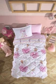 Clasy Ranforce %100 Pamuk Tek Kişilik Yorgan Seti Ballerina V1 Pembe - 1