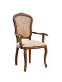 Victoria Kolçaklı Hazeranlı Ahşap Oymalı Country Sandalye thumbnail 3