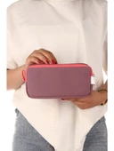 Relaxion Mor İki Gözlü Krinkıl Kumaş Kalem Çantası Kalemlik (173) thumbnail 4