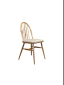 Rustica Döşemeli Classic Natural Ahşap Yemek Sandalyesi thumbnail 11