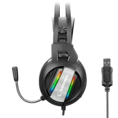 RAMPAGE RM-K71 LINE SİYAH 3,5 + USB BAĞLANTI RAINBOW AYDINLATMALI OYUNCU MİKROFONLU KULAKLIK RAMPAGE - 4