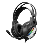 RAMPAGE RM-K71 LINE SİYAH 3,5 + USB BAĞLANTI RAINBOW AYDINLATMALI OYUNCU MİKROFONLU KULAKLIK RAMPAGE - 1