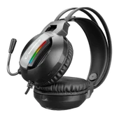 RAMPAGE RM-K71 LINE SİYAH 3,5 + USB BAĞLANTI RAINBOW AYDINLATMALI OYUNCU MİKROFONLU KULAKLIK RAMPAGE - 3